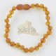 Amber bracelet cognac beads 18 cm for women